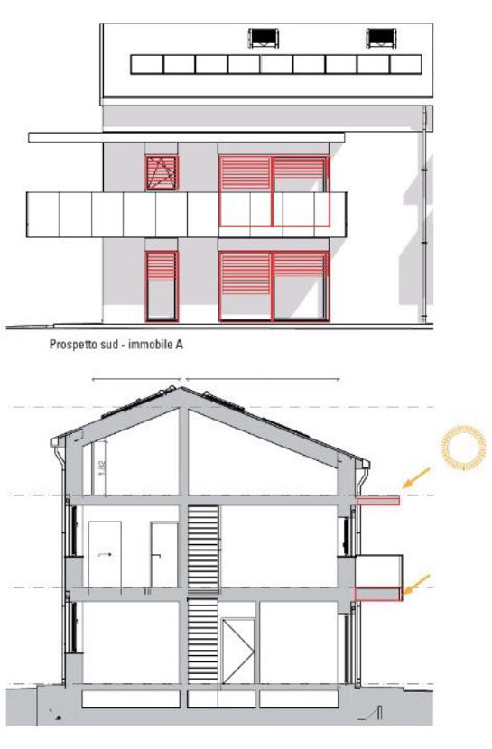 prospetto edificio passivo